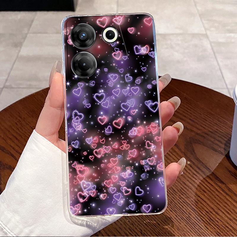 For Tecno Camon 20 Pro 5G CK8n Phone Case Techno Camon 20 Pro 5G Cover Silicone Luxury Cute Love Rabbit Funny Clear Soft Casing