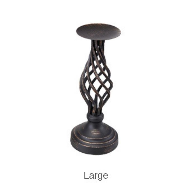 American Retro Candlestick Ornament Hollowed Out Black Valentine's Day Table Wedding Candlelight Dinner Prop Decoration Cup