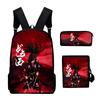 Trendy Popular Cool Dororo 3D Print 3pcs/Set pupil School Bags Laptop Daypack Backpack Inclined shoulder bag Pencil Case