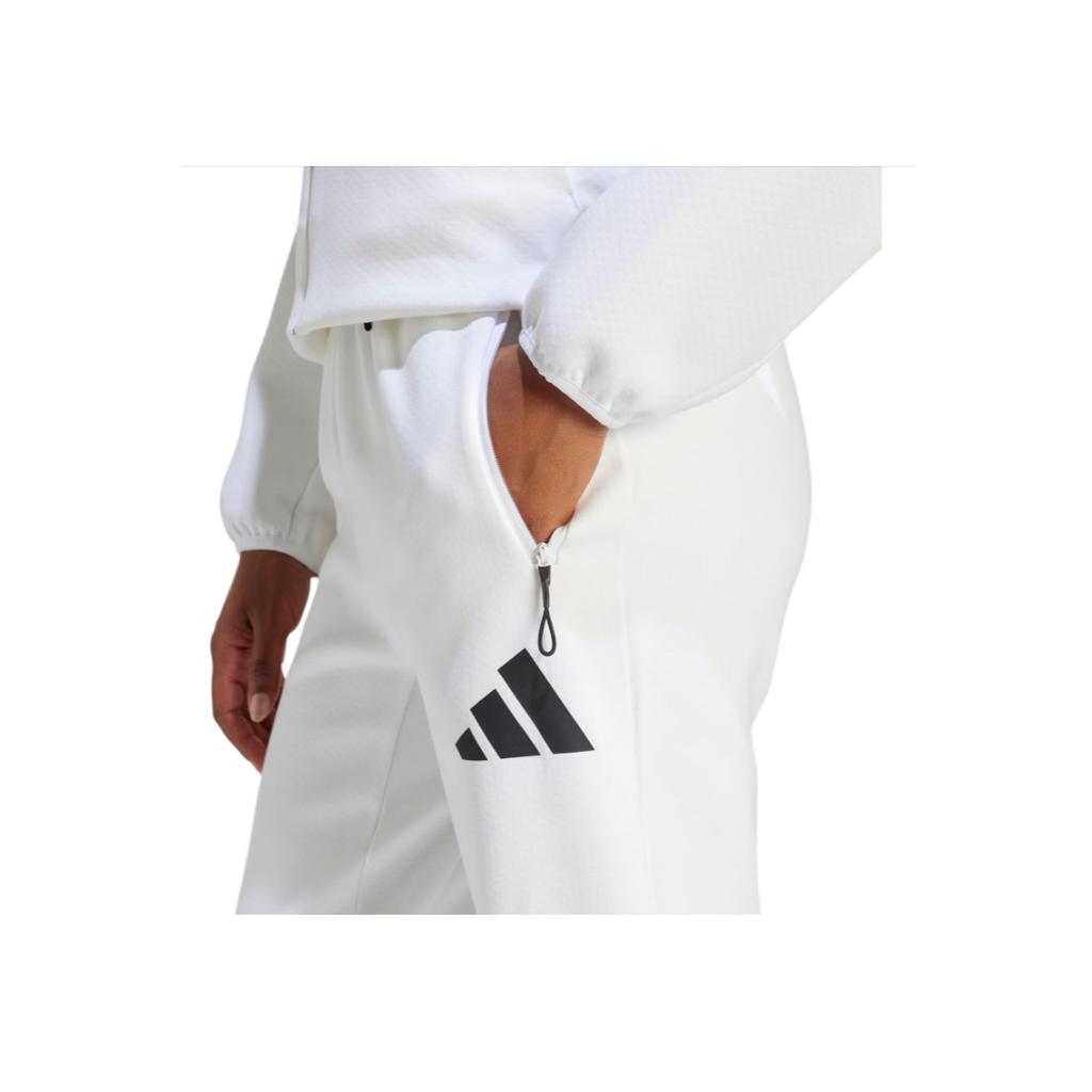 Adidas Z.N.E. Tracksuit Bottoms Letter Logo Print Drawstring Casual Pants Women Bottoms White JE7843
