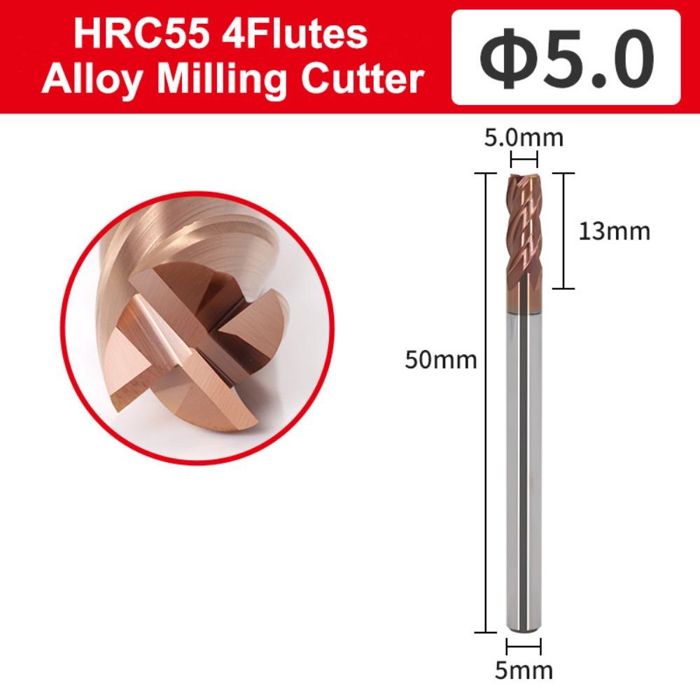 4Flutes Alloy Carbide Milling HRC55 Milling Cutter New EndMills