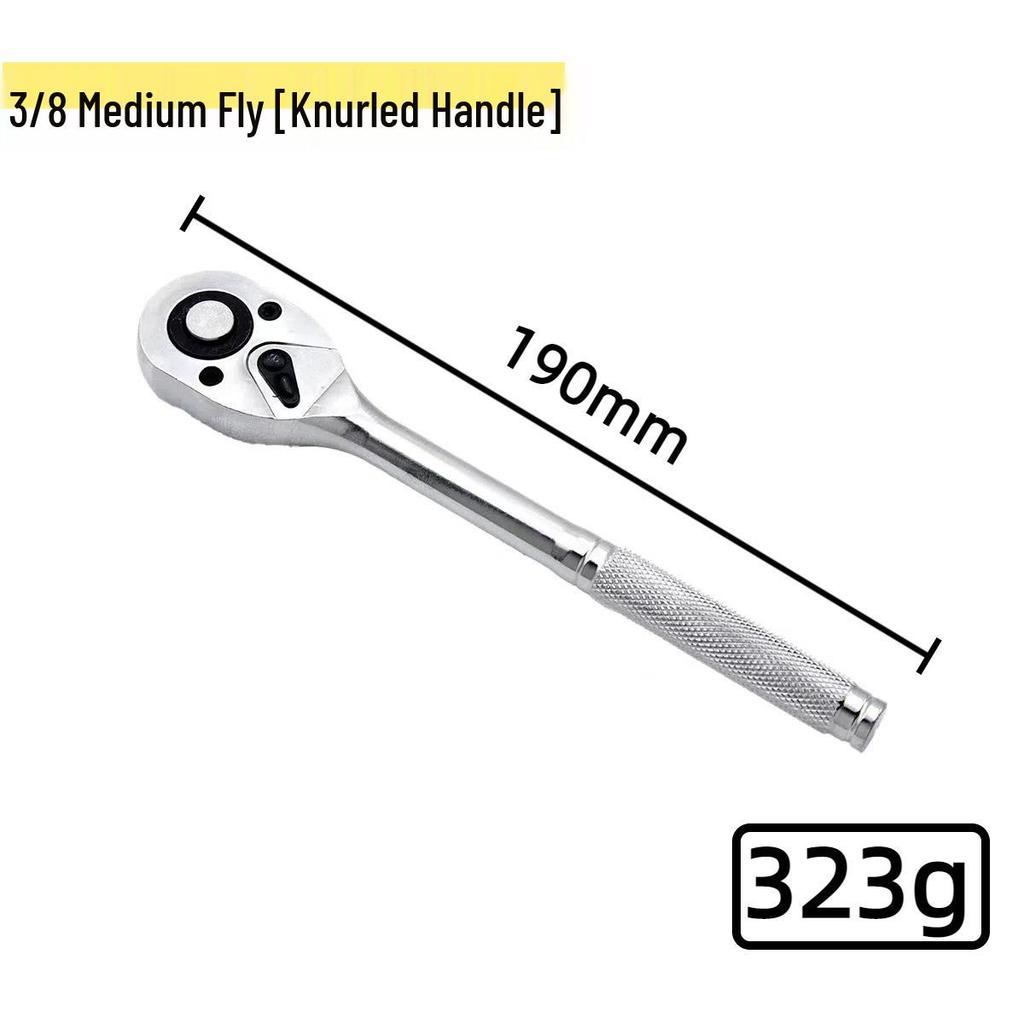 Verchromter Ratschenschlüssel-Satz: 24 & 72 Zähne, Enthält kleine, mittlere und große Fliegenschlüssel