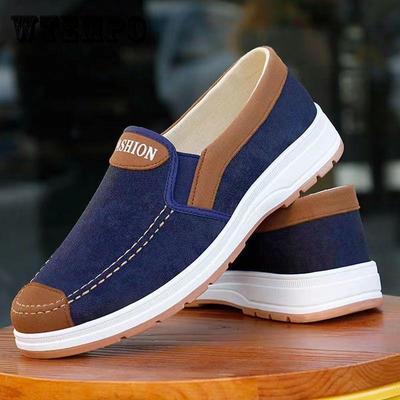 Scarpe di Stoffa Vecchio Pechino Scarpe da Uomo Suola Tendine Scarpe da Lavoro Scarpe Casual Slip-on Traspiranti Scarpe di Tela da Uomo