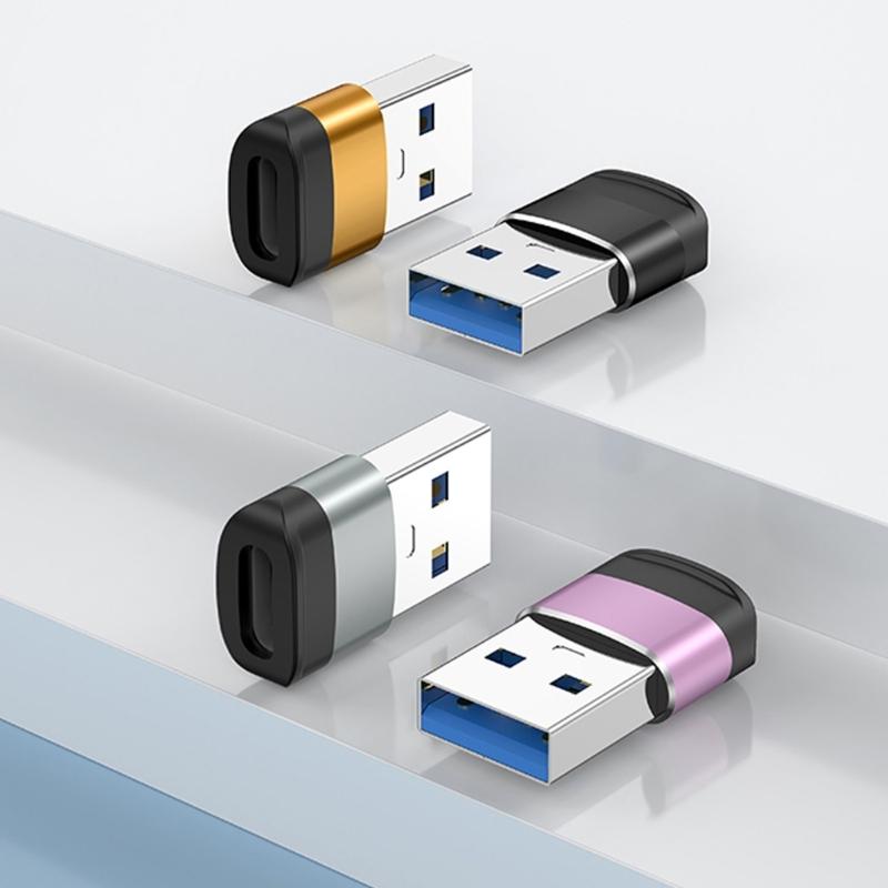 Type C Female to USB3.0 Male Adapter USB A to C Adapter Supports 10Gbps Data Speed Quick Charging for Phones Tablets