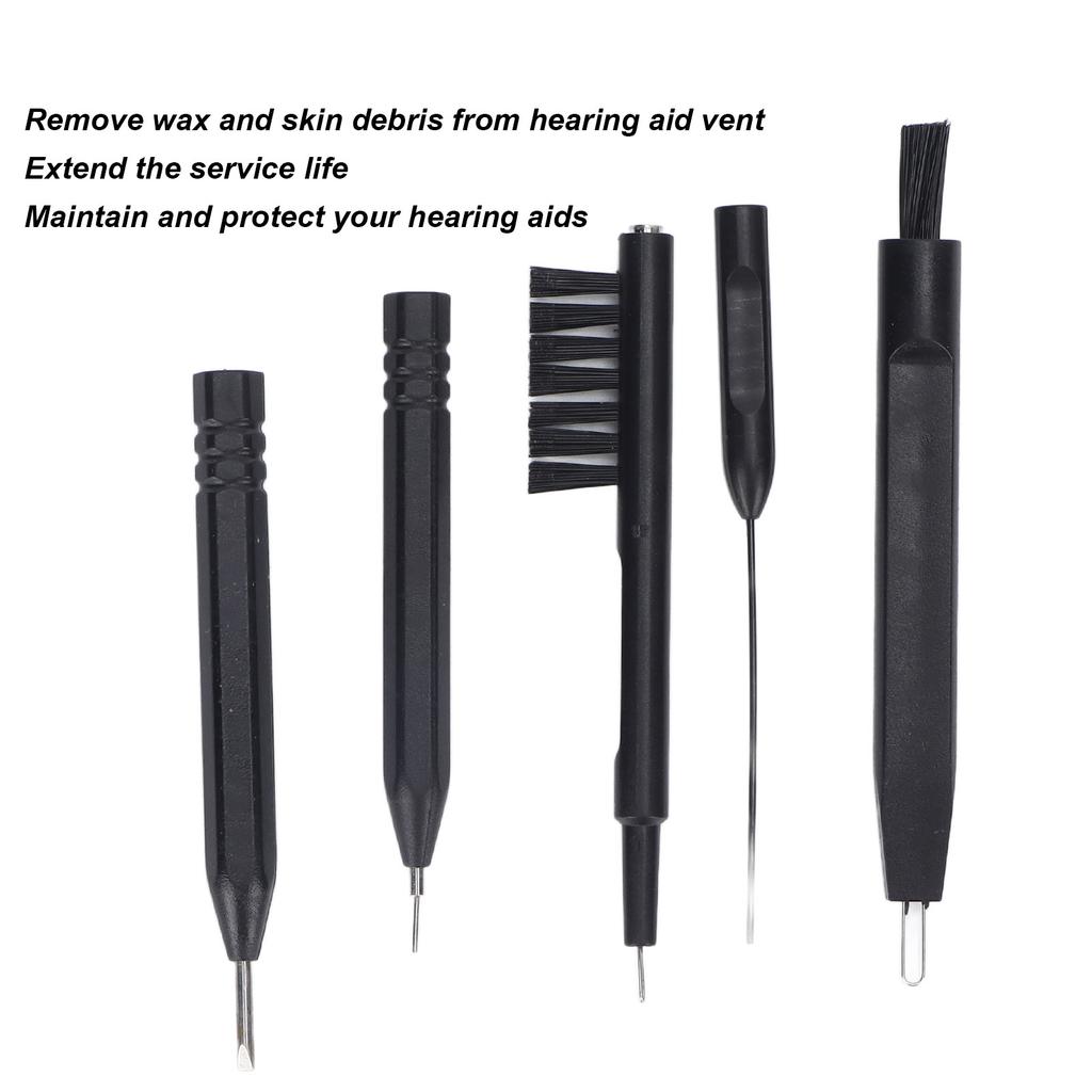 Hearing Aid Cleaning Tools Small Brush Clean Needles Cloth Earbuds Care Accessories Kit