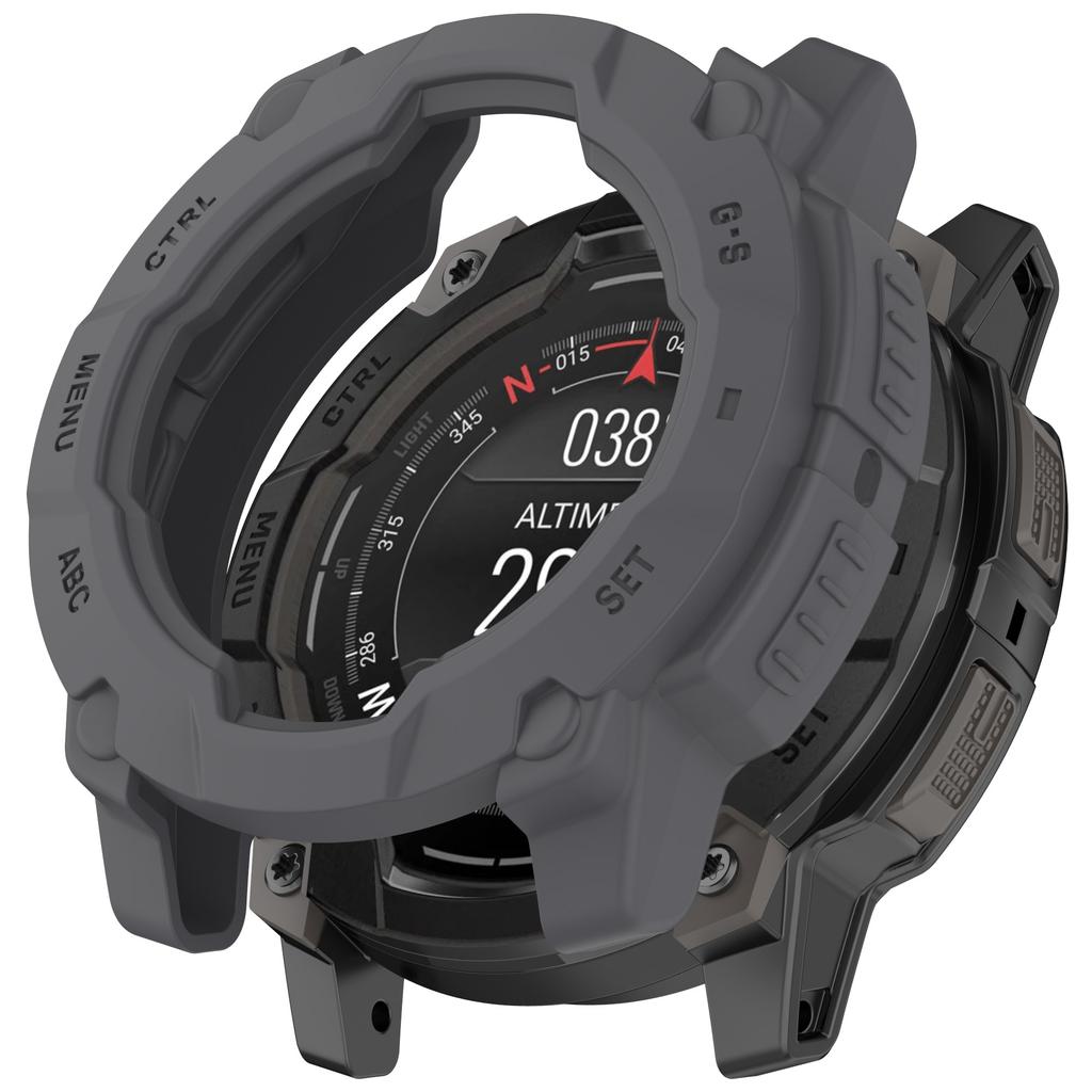 For Garmin Instinct 3 45mm/Solar 45mm Armor Watch Case Shockproof TPU Rugged Protective Cover
