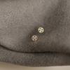 925 Sterling Silver Inlaid Zircon Disc Cross Flower Earrings For Women Exquisite Small Jewelry Gifts