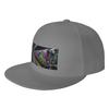 Fashion New York City Graffiti Street Art Train Flat Brim Sun Hat Cap Womens Caps