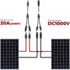 1 Paar Solarstecker Y-Verteiler Paralleladapterkabel Drahtstecker Werkzeugsatz für Solarmodul Wasserdichter Stecker Draht für Solar