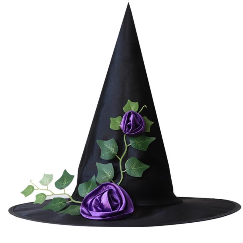 Halloween Hexenhut für Kinder Erwachsene Halloween Party Cosplay Kostüm Requisiten Gruseliger Zaubererhut für Halloween Party