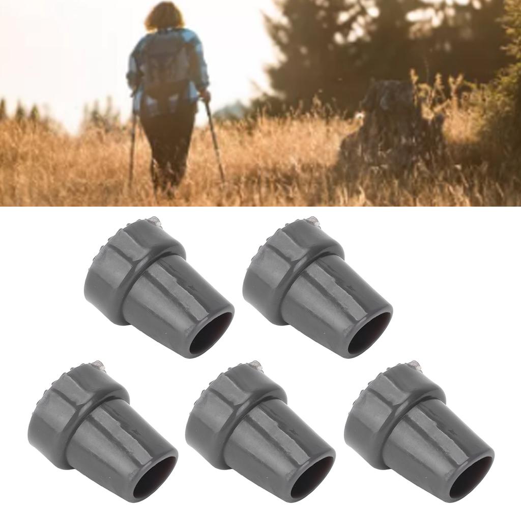 5PCS 22mm Single Angle Cane Tips Imitation Tire Texture Preservative Nonslip Rubber Translucent 7Celsius8in Crutch Tips for Cane