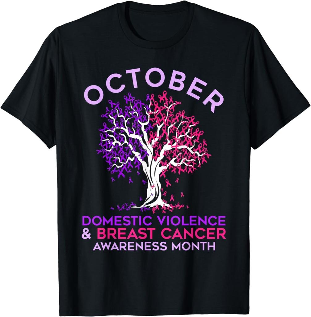 NEW LIMITED! October Domestic Violence & Breast Cancer Aware Tee - MADE IN USA
