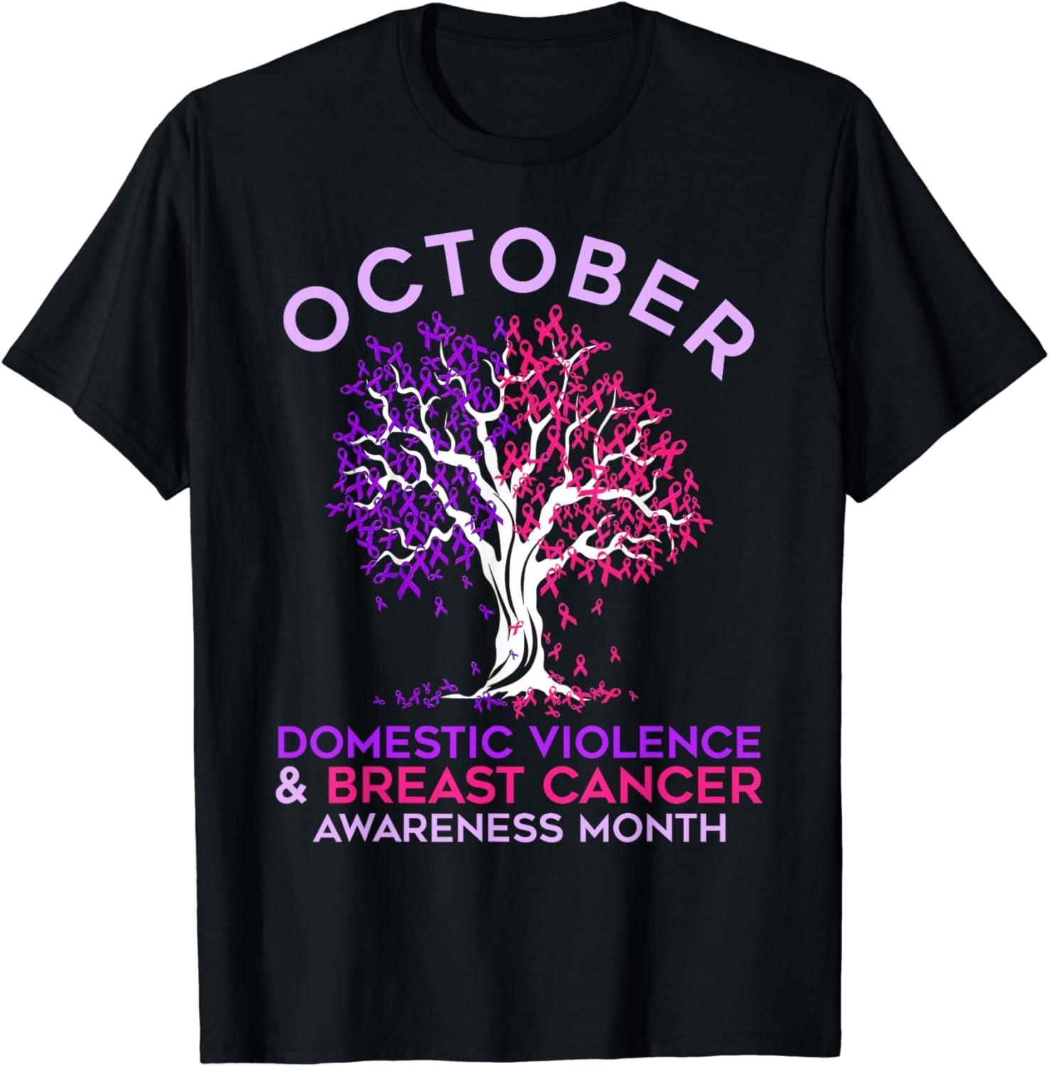 NEW LIMITED! October Domestic Violence & Breast Cancer Aware Tee - MADE IN USA XXL