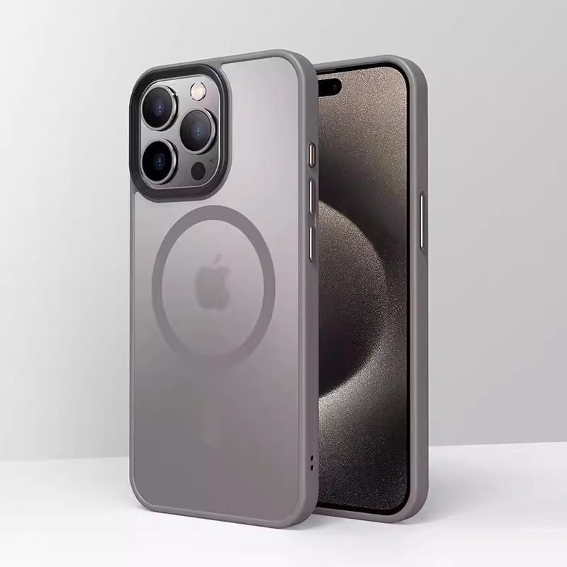 Conelz For iphone 15 pro max case Titanium grey matte matte MagSfae High quality protection For iphone 15 pro case For iPhone 15