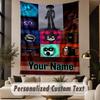 Custom Text Printed Tapestry Doors Pattern Large Wall Hanging Indoor Room Decor