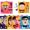1 Set Wechself face Puzzle Filz Set 30CM*30CM Familienmitglieder Stil 3D Gesichtsausdruck DIY Kognitives Spiel Requisiten Belohnungen Geschenk ZYF