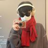 Soft Winter Cashmere Scarf Solid Color Coldproof Scarf Casual Men Wool Scarf  Gifts