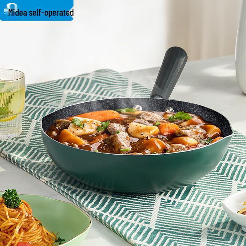 Midea 28cm Non-Stick Lightweight Wok with Detachable Handle