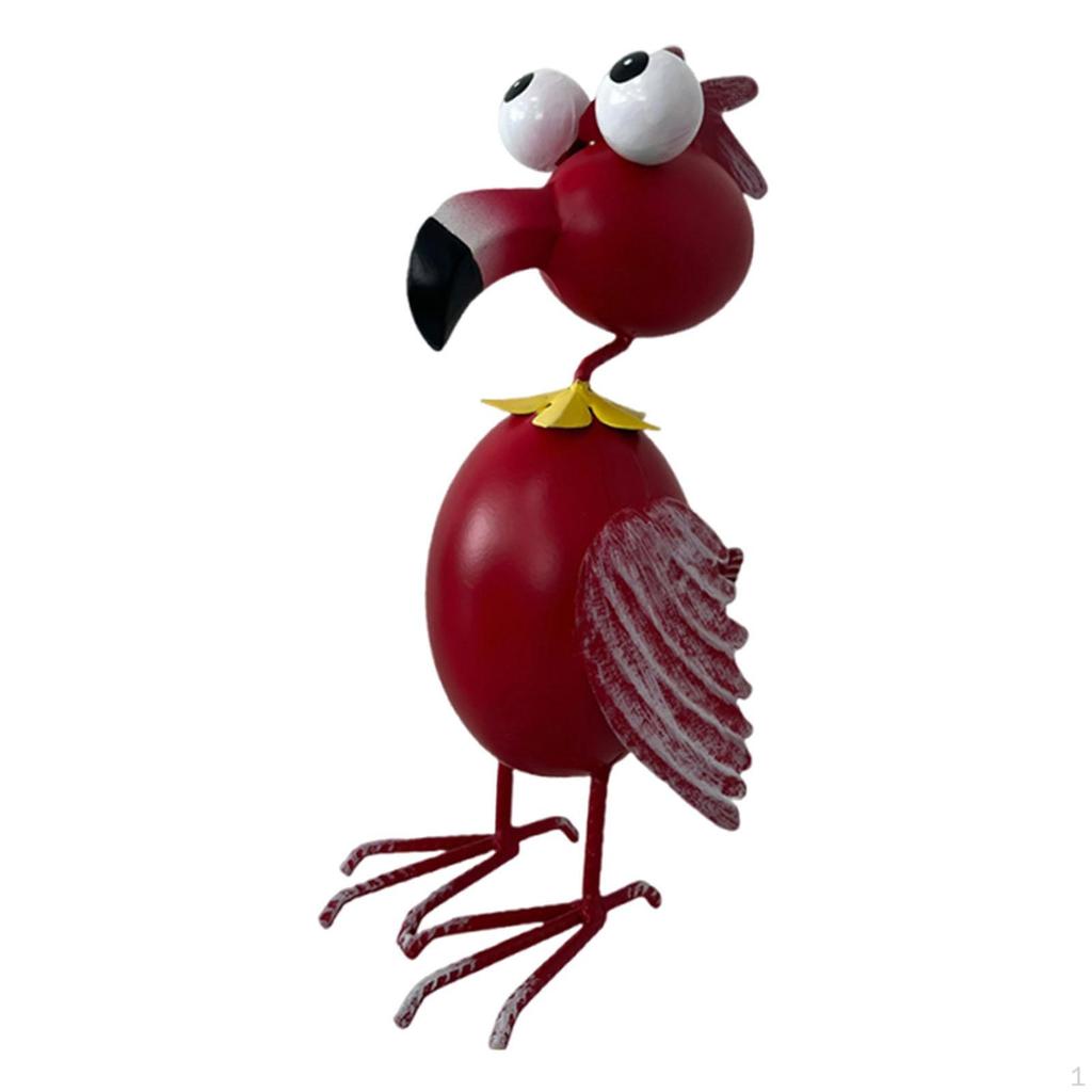 Flamingo Gartenstatue, Dekoration, Kreatives Kunstwerk, Sammlerstück;s Artikel, Metallskulptur,