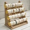 Detachable Tiered Jewelry Rack Wood Stand for Showcasing Bracelets and Bangles Wrist Accessories Storage Organizer