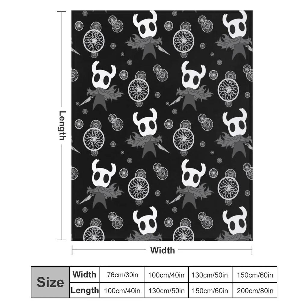 Hollow Knight Pattern Throw Blanket Kid'S Thermal Soft Luxury Designer Blankets Soft Big Blankets and Throws Picnic Blankets