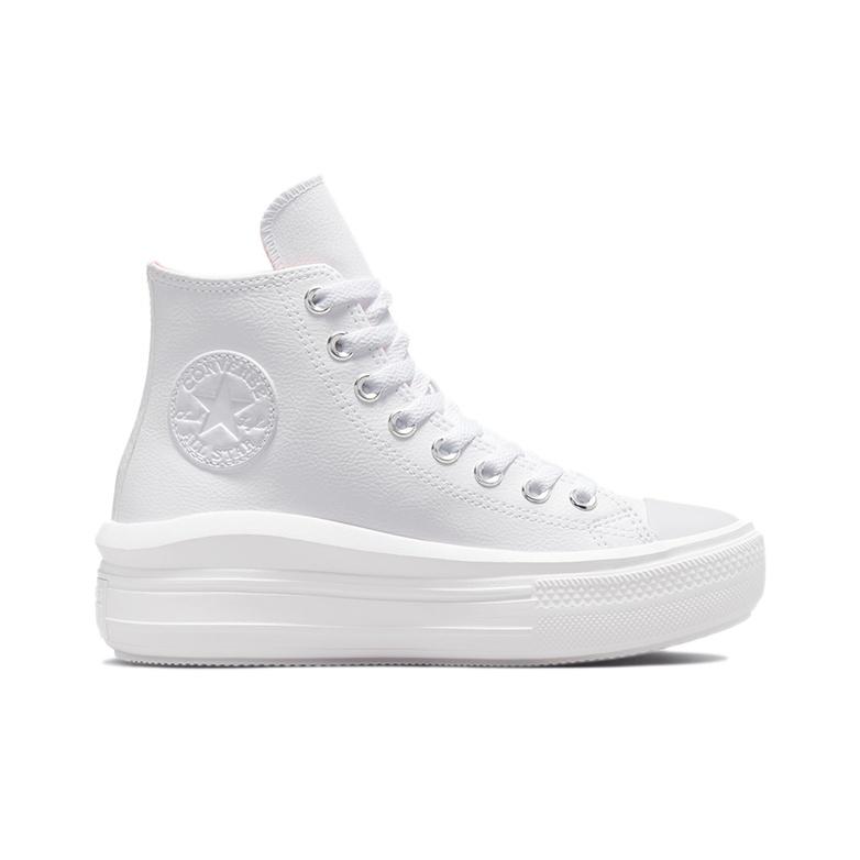 Converse Chuck Taylor All Star Move Comode Suola Spessa Casual Antiscivolo Resistenti Scarpe Alte in Tela Donna sneakers Bianche 571622C
