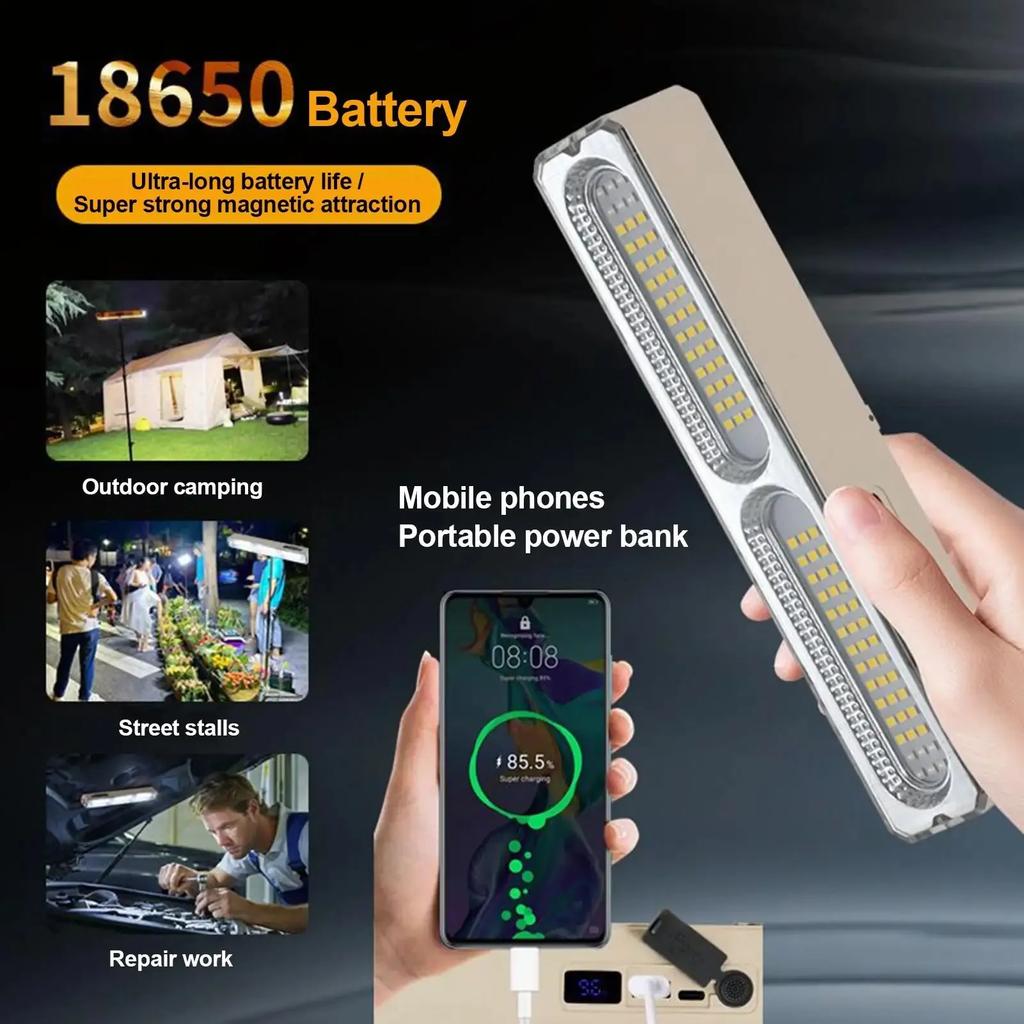 Portable Outdoor Camping Light Magnetic Cabinet Lamp Rechargeable Emergency Lights for Car Repairing Inspection Lamp Length