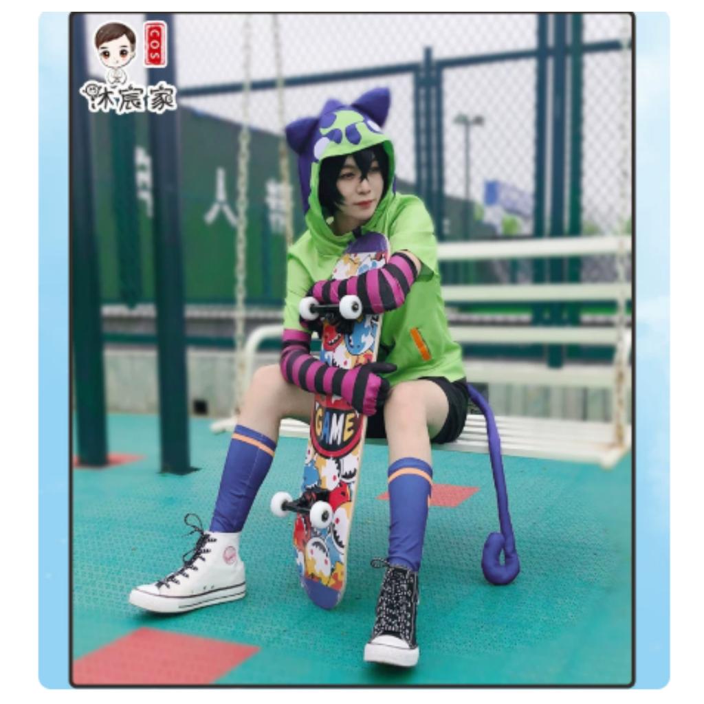 Anime Chinen Miya Cosplay Costume SK8 The Infinity Cosplay Uniform Sport Outfit Hoodie Tail Gloves Wig Halloween Party Cos