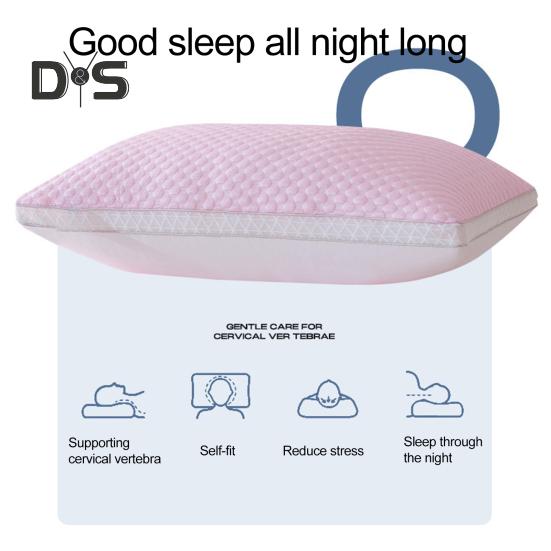 Summer Cool Pillow Washable 3D Texture Pillow with Mesh Border Breathable Cooling Pillow for Deep Sleep Home Bedroom Dormitory