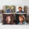Almofada de Chuck Norris The Expendables Capa de Almofada Antiácaro Capa de Almofada Zíper invisível pelúcia curta sedosa Capa de Almofada de Sofá