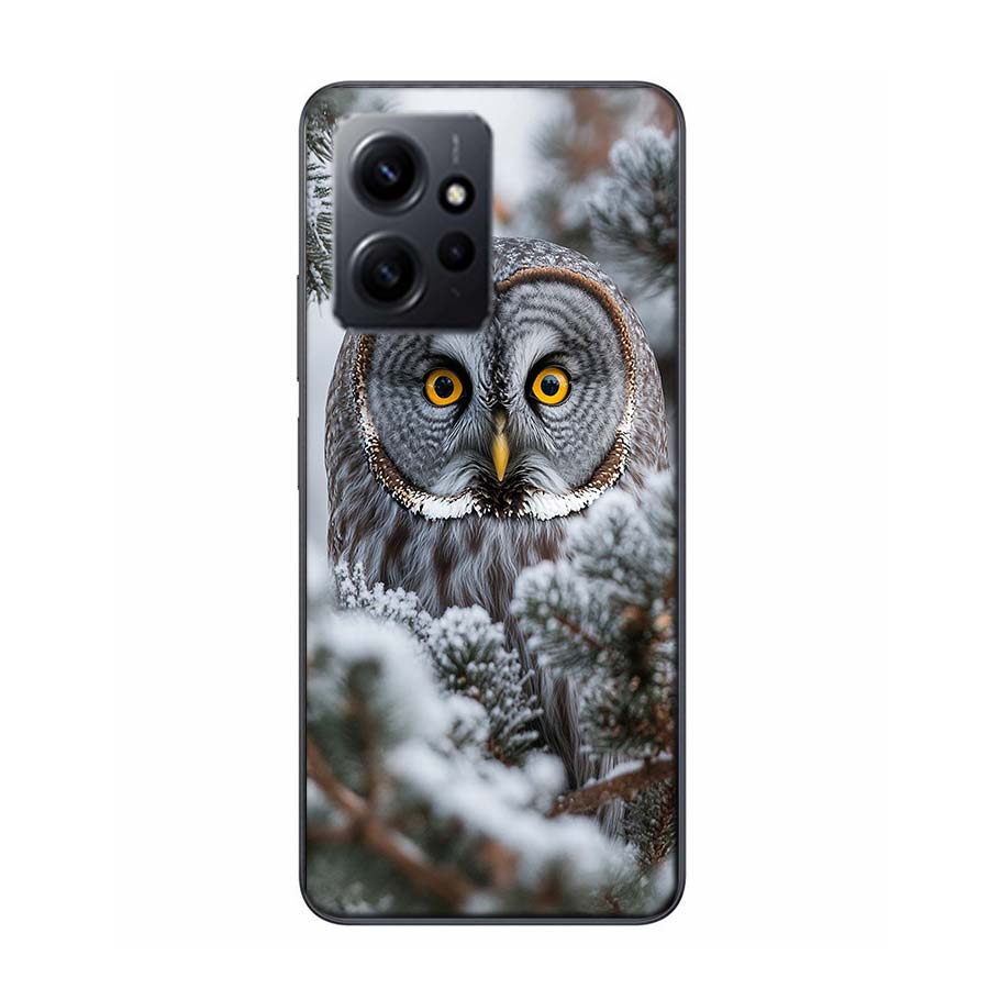 Owl in Winter Phone Case For Redmi Note 14 15 Pro 5G 13 12 Pro Plus 11 11T 11E 11S 10 Pro 10S 9 9S Cover Cell Clear TPU Capa Com