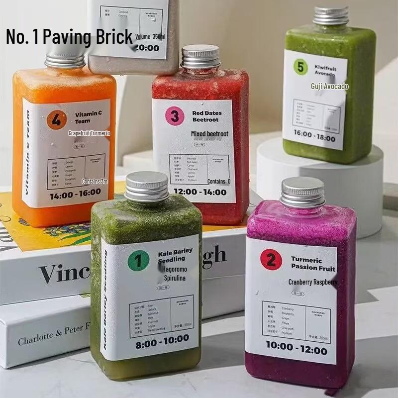 

Disposable PET Flat Square Beverage Bottles