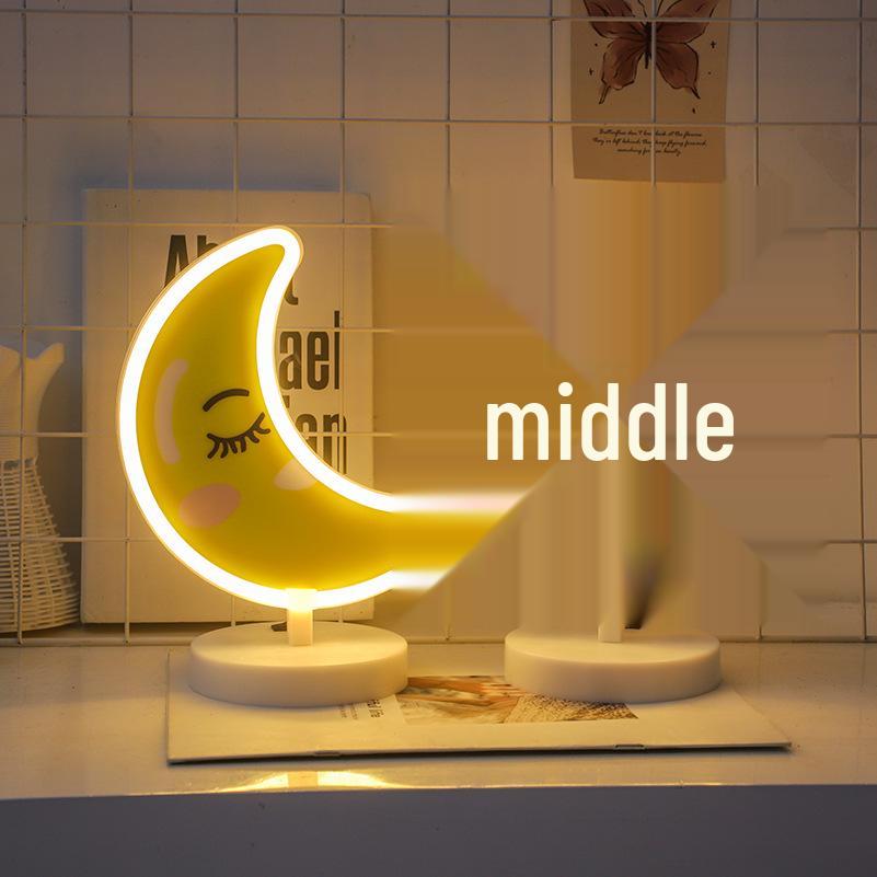 LED Cloud & Star Neon Night Light – Cute Decorative Atmosphere Lamp