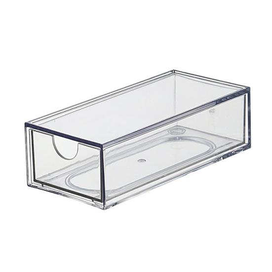 

Acrylic Storage Box Transparent Drawer Organizer Dust-Proof Cosmetic Organizer Glasses Tea Coffee Stationery Desktop Storage Bin S