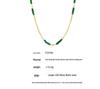 Collier Bambou Pierre Dongling Verte Qiong Yao: Chaîne de clavicule élégante et polyvalente en acier inoxydable pour femmes
