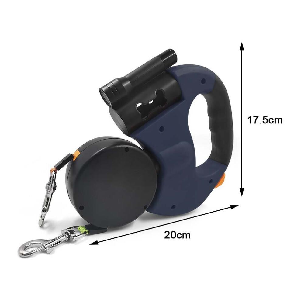 Retractable Lead Leash Double Tangle Dual Doggie 2 Dog 50 Pounds For Pet Dog