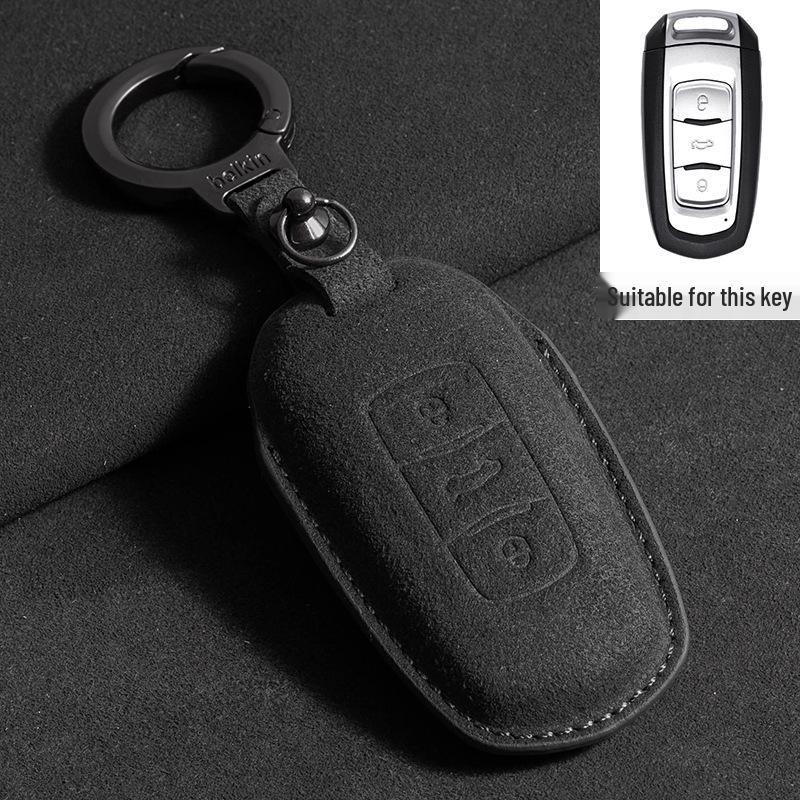 Geely Emgrand GS Key Case - Suede Three-Color Design for S1, Boyue, X3, Vision X6, Borui, Panda (Unisex)