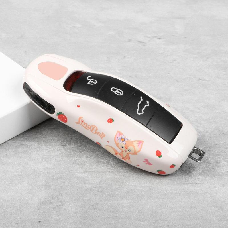 For Porsche Lingna Belle Key Case Marcayenne 718 Paramela Taycan911 Keychain Cover