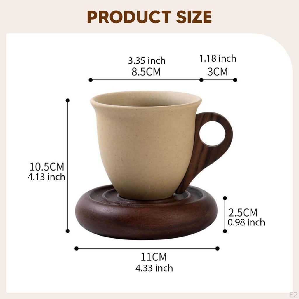 Ceramic Coffee Mug Set Cup Birthday Gift Milk with Saucer Tea for Women Men Hotel