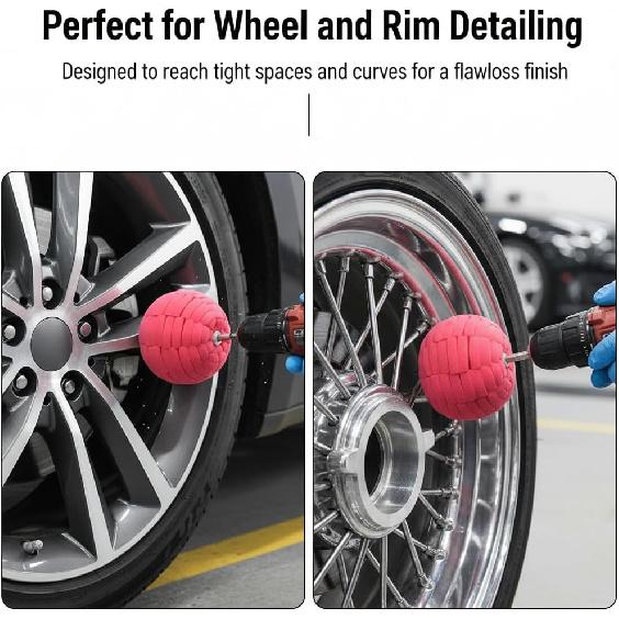 SUPVOX 3 Inch Detailing Polishing Sponge Pads: 3-Pack Foam Buffing Pads for Car Wheel & Paint Polishing/Waxing – Compatible with Drill Polishers