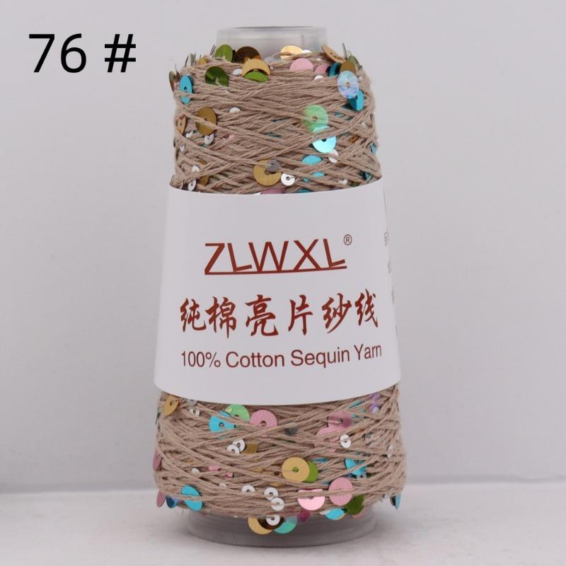 1000g /3200M 100% Cotton Yarn 6mm+3mm Special Sequin Yarn DIY Knitted Garment Accessories Rag Doll Knitting Yarn