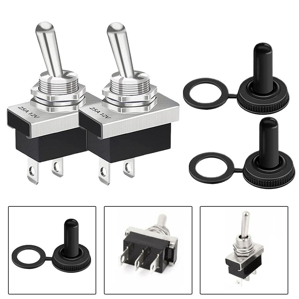 With Waterproof Cap Toggle Switch 2 Connector Button Type
