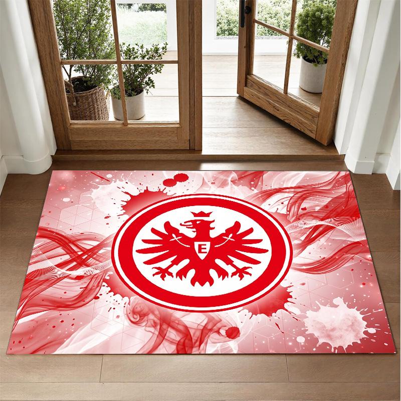 Eintracht Frankfurt Football Design Crystal Velvet Rug Soft Decorative Mat for Bedroom Entrance