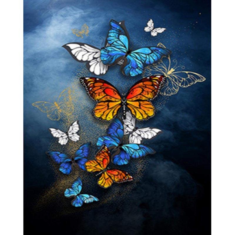 5D DIY Diamond Painting Butterfly Full Round Drill Diamond Embroidery Animals Cross Stitch Rhinestone Mosaic Home Decor Gift
