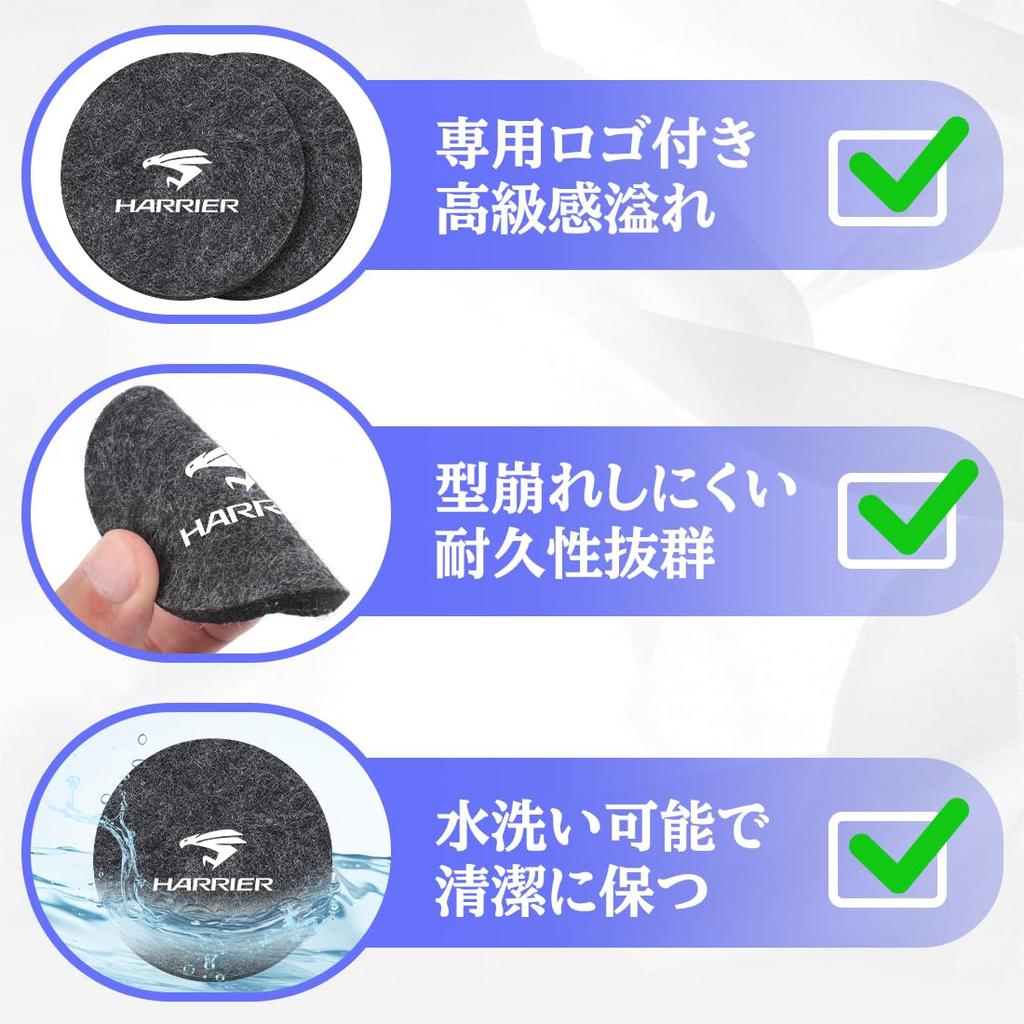 Harrier Compatible Car Drink Holder Coaster, Absorption, Anti-Slip, Harrier 60 Series 80 Series
