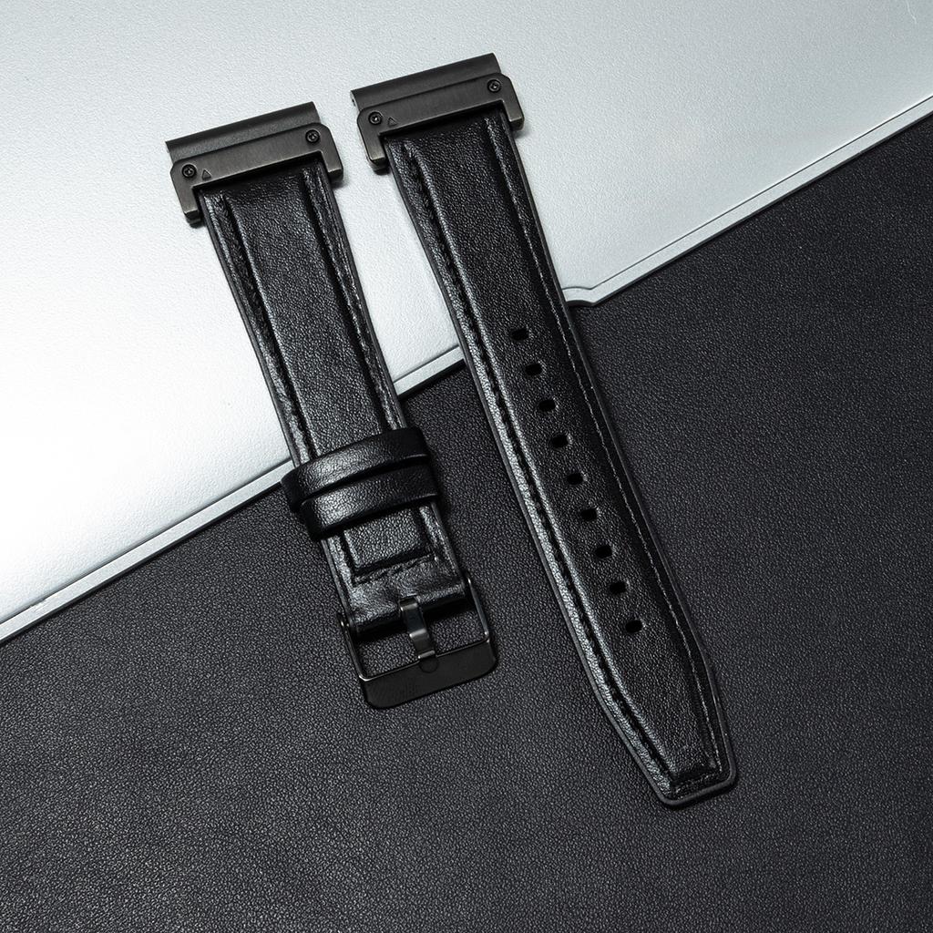 26mm 22mm Leather Strap for Garmin Watch Fenix 8 51mm 6 6x 7 7x Pro 5 5x Plus Band Vintage Bracelet Forerunner 945 925 Wristband
