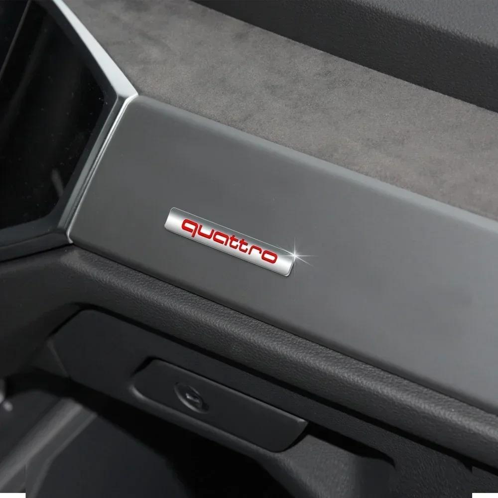 2026 Hot 1pc 3D ABS Car Styling Quattro Badge Emblem Rear Trunk Decor Sticker Decals For Gwjd8 Quattro A4 A5 Q5 A1 Q7 B6 B8 B7 B9 B5 A3 8P