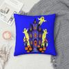 Spooky Halloween Haunted House Square Pillowcase Cushion Cover Pillow Case Throw Pillow Cover for Home Bedroom Car
