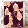 Exquisite Shower Curtain Pink Fig Design Modern Home Decor for Bathrooms Waterproof Fabric Easy Installation 180x234cm