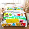 3Pcs Battle For Dream Island Print Duvet Cover All Sizes Customizable For Fans Bedroom Bfdi W.O.A.H. Bunch Bedding Set